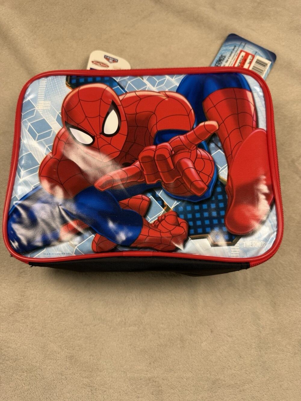 Marvel Ultimate Spider-Man Insulated Lunch Bag Kids Red Blue NWT 2013